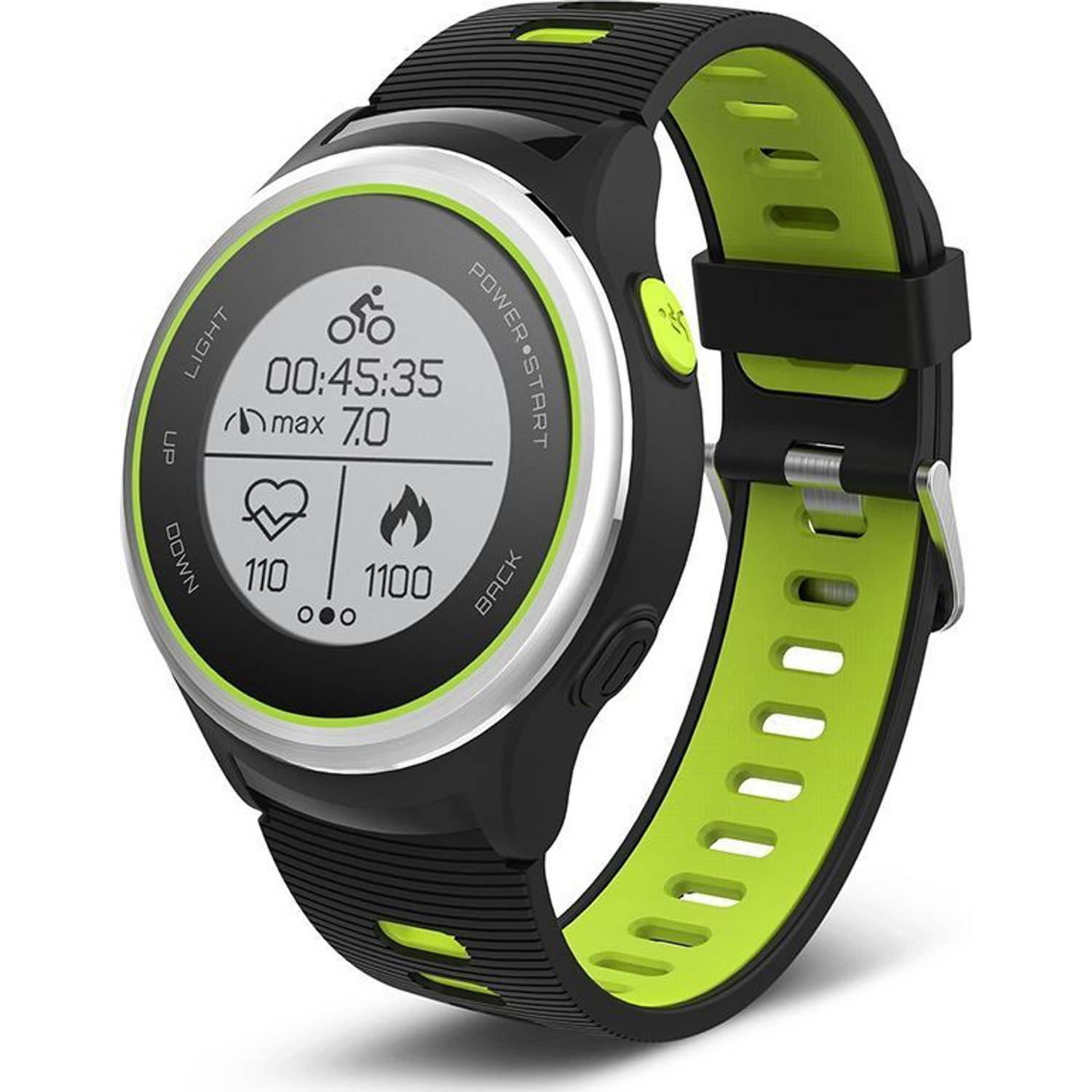 Forever Smart SW-600 Triple X Sport Smartwatch met GPS / Hartslagmeter / IP68 / BT 4.2 / Kompas / Weer / Groen