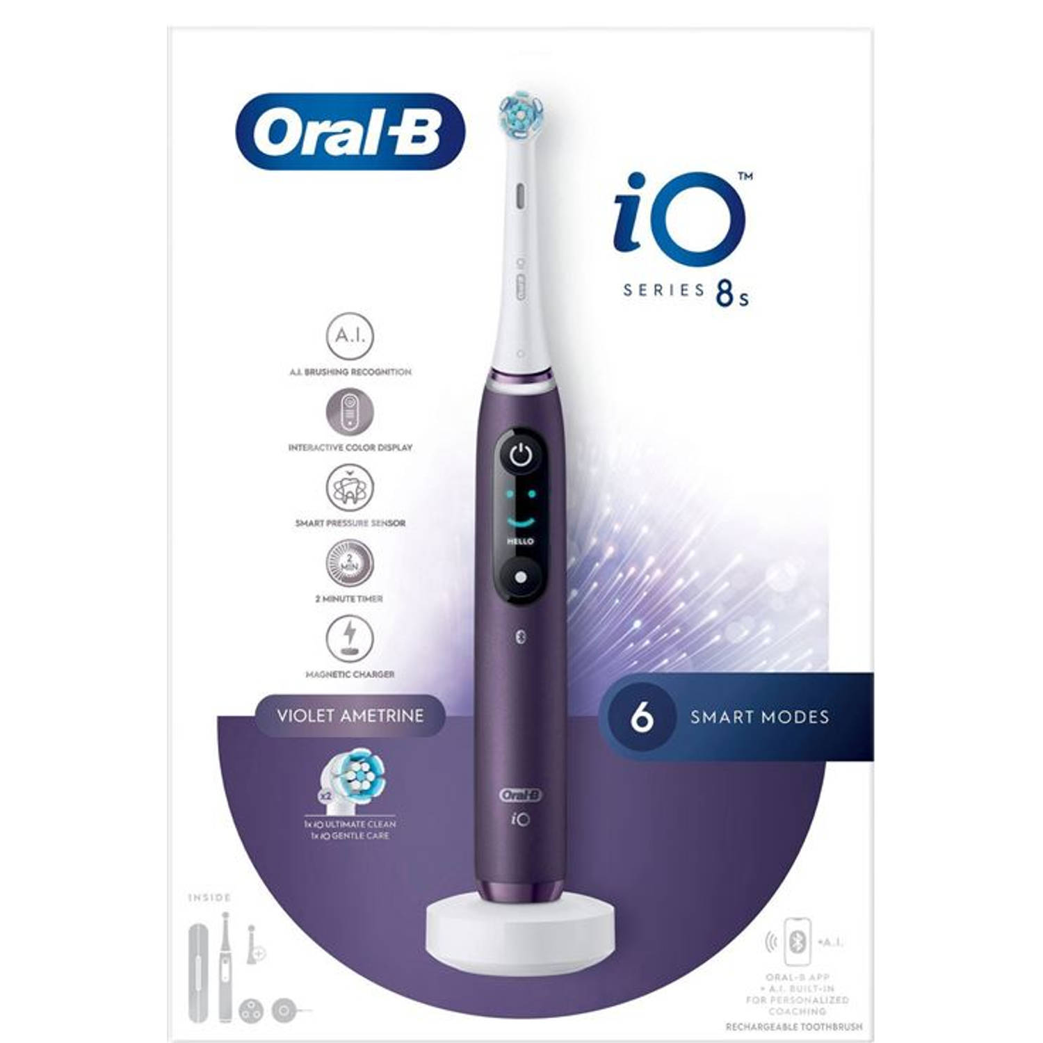 Oral-B iO 8 S - Paars - Elektrische Tandenborstel