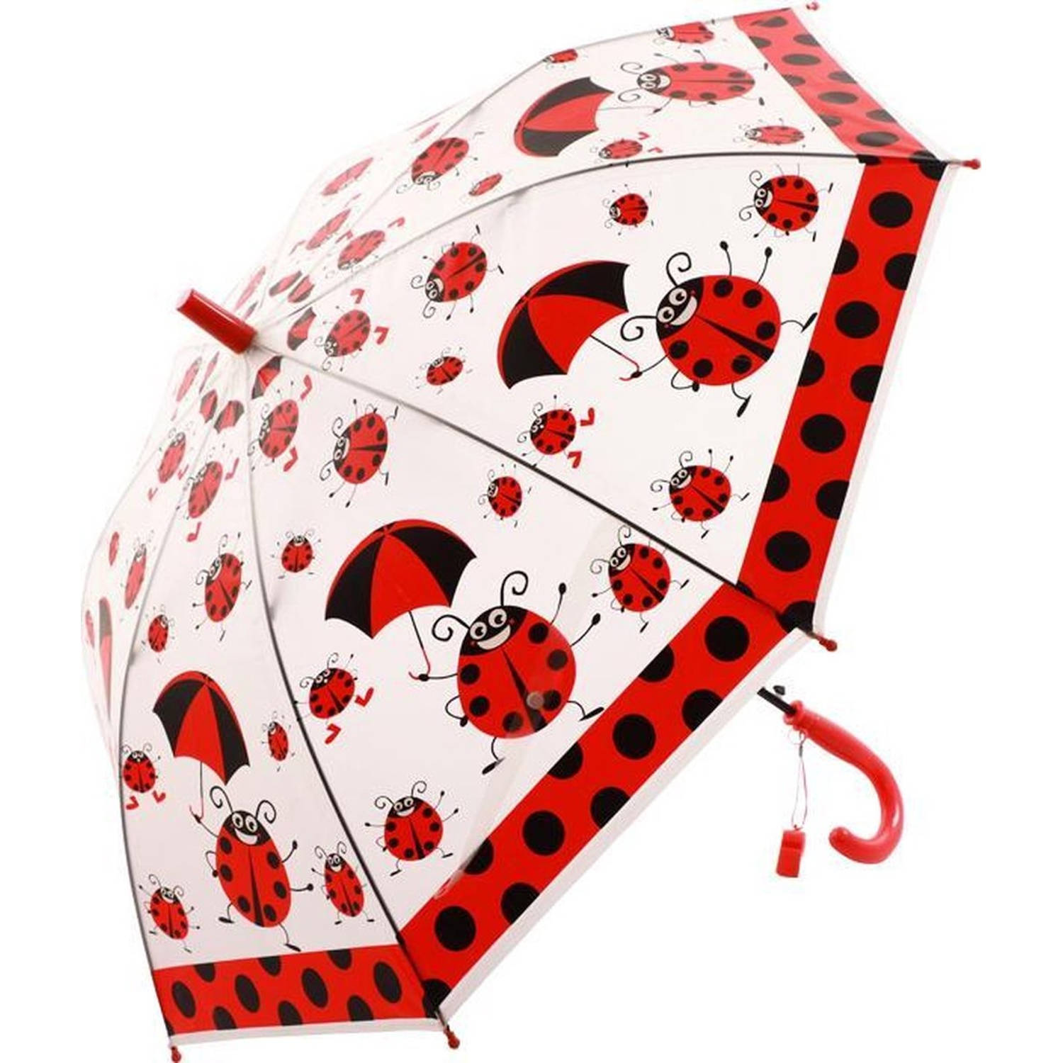 Kinderparaplu met Lieveheersbeestjes print 96 cm paraplu - Disney Kinderparaplu 96 cm automatische paraplu met