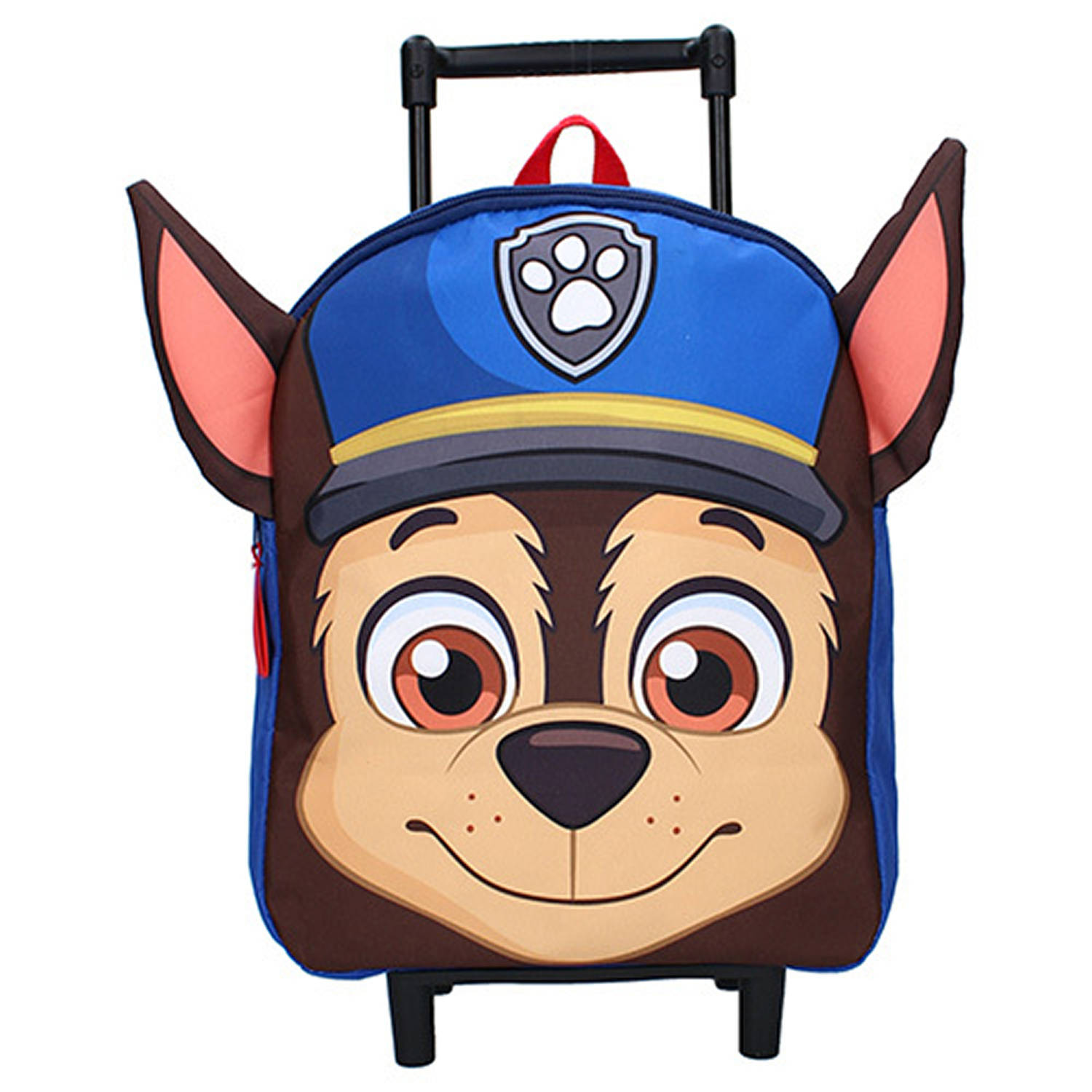 Paw Patrol Chase reiskoffer/trolley/rugtas - blauw - 33 x 25 cm - voor kinderen - Kinder reiskoffers