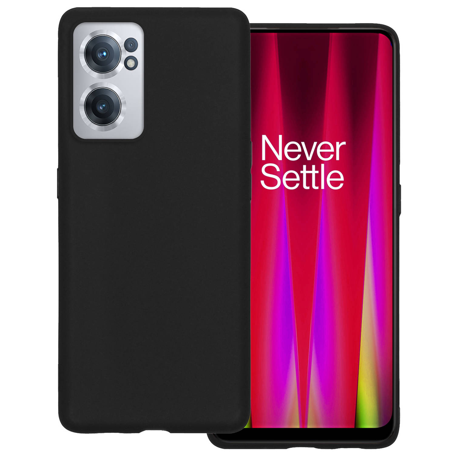 OnePlus Nord CE 2 Hoesje Siliconen Back Cover Case - OnePlus Nord CE 2 Hoes Silicone Case Hoesje - Zwart