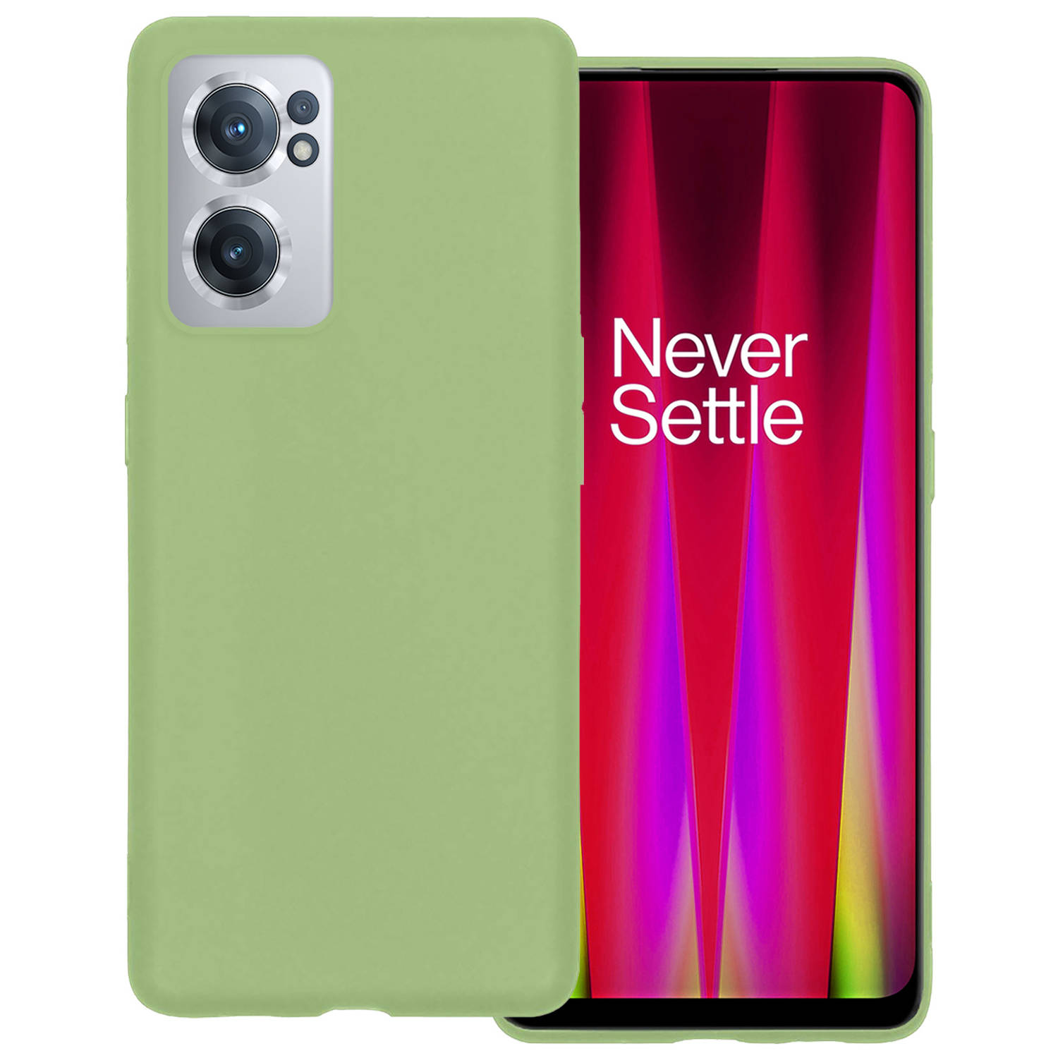 OnePlus Nord CE 2 Hoesje Siliconen Back Cover Case - OnePlus Nord CE 2 Hoes Silicone Case Hoesje - Groen