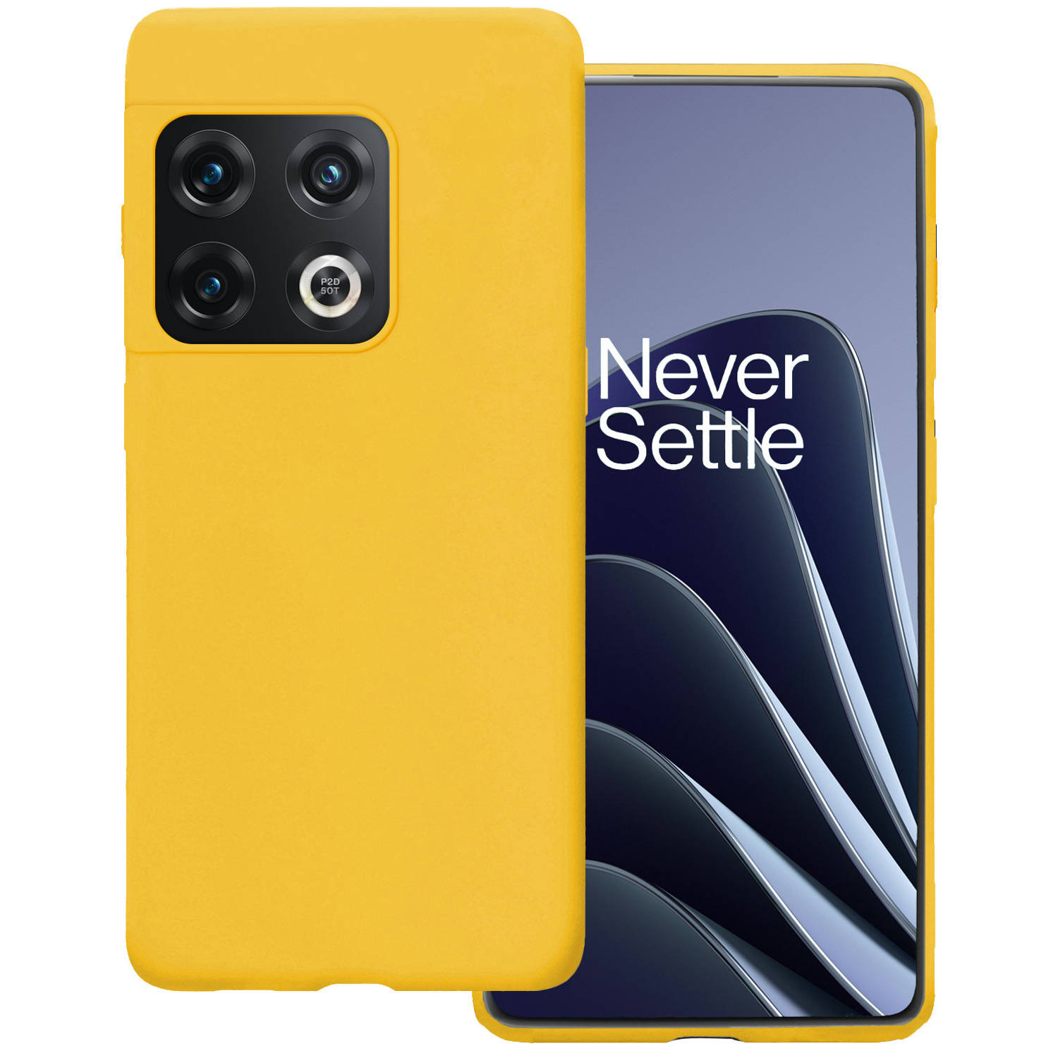 OnePlus 10 Pro Hoesje Geel Siliconen - OnePlus 10 Pro Case Back Cover Geel Silicone - OnePlus 10 Pro Hoesje Siliconen Hoes Geel