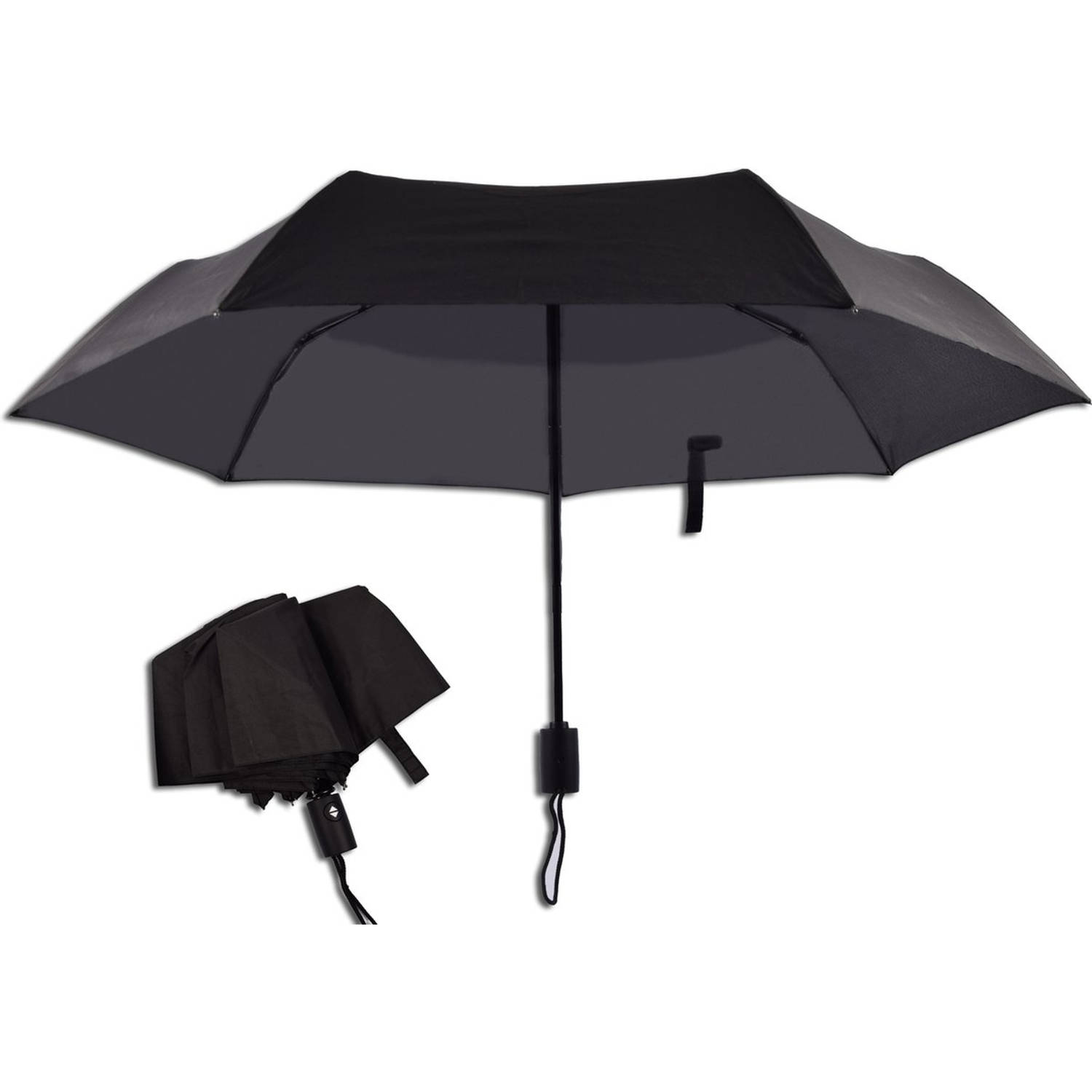 Automatische Stormparaplu - Paraplu – Automatisch, Opvouwbaar & Windproof tot 70 - 80 km p/u - Ø 95 cm - 7 panelen - Dubbele Laag - Zwart