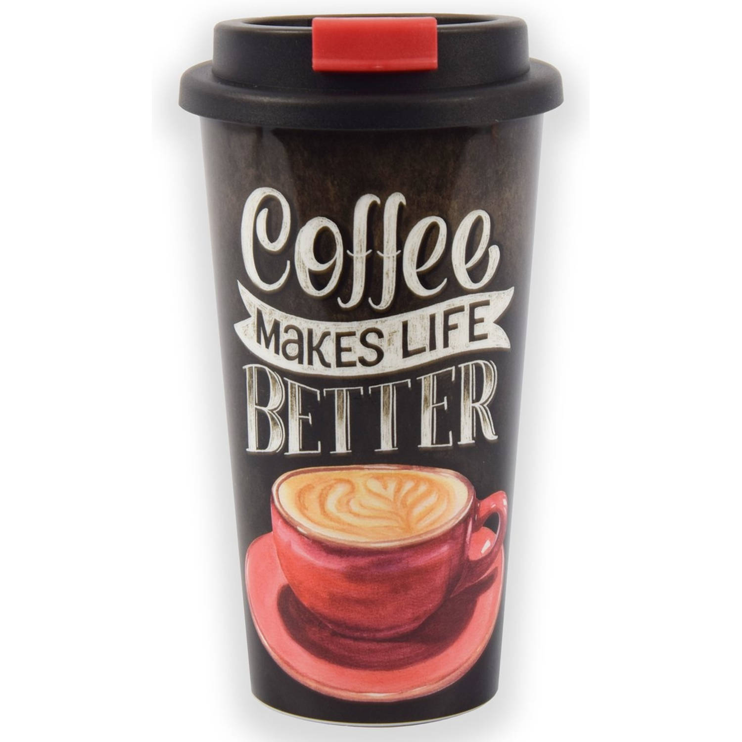 Travel Mug - 450 ml - Koffiebeker to go - Mok koffie of thee Reisbeker, koffiebeker - coffee to go beker - CRUISING