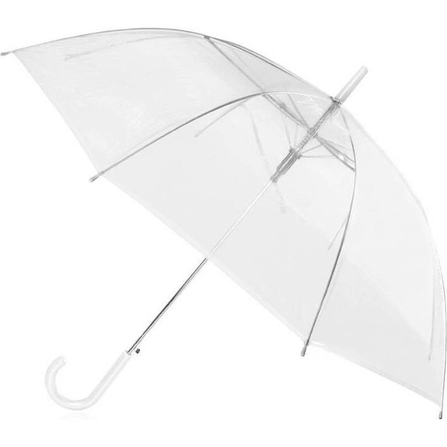 Vermelden Maak een bed passage 2x Transparant plastic paraplus 92 cm - Paraplu's | Blokker
