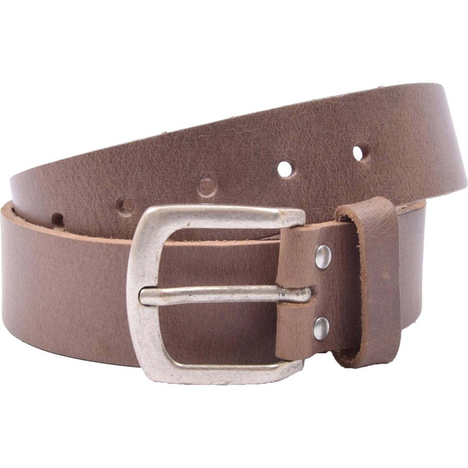 Riem - Riemen - Sand Kleur - 4 cm - Unisex - 100% Leren - Leder - Riem Maat 85