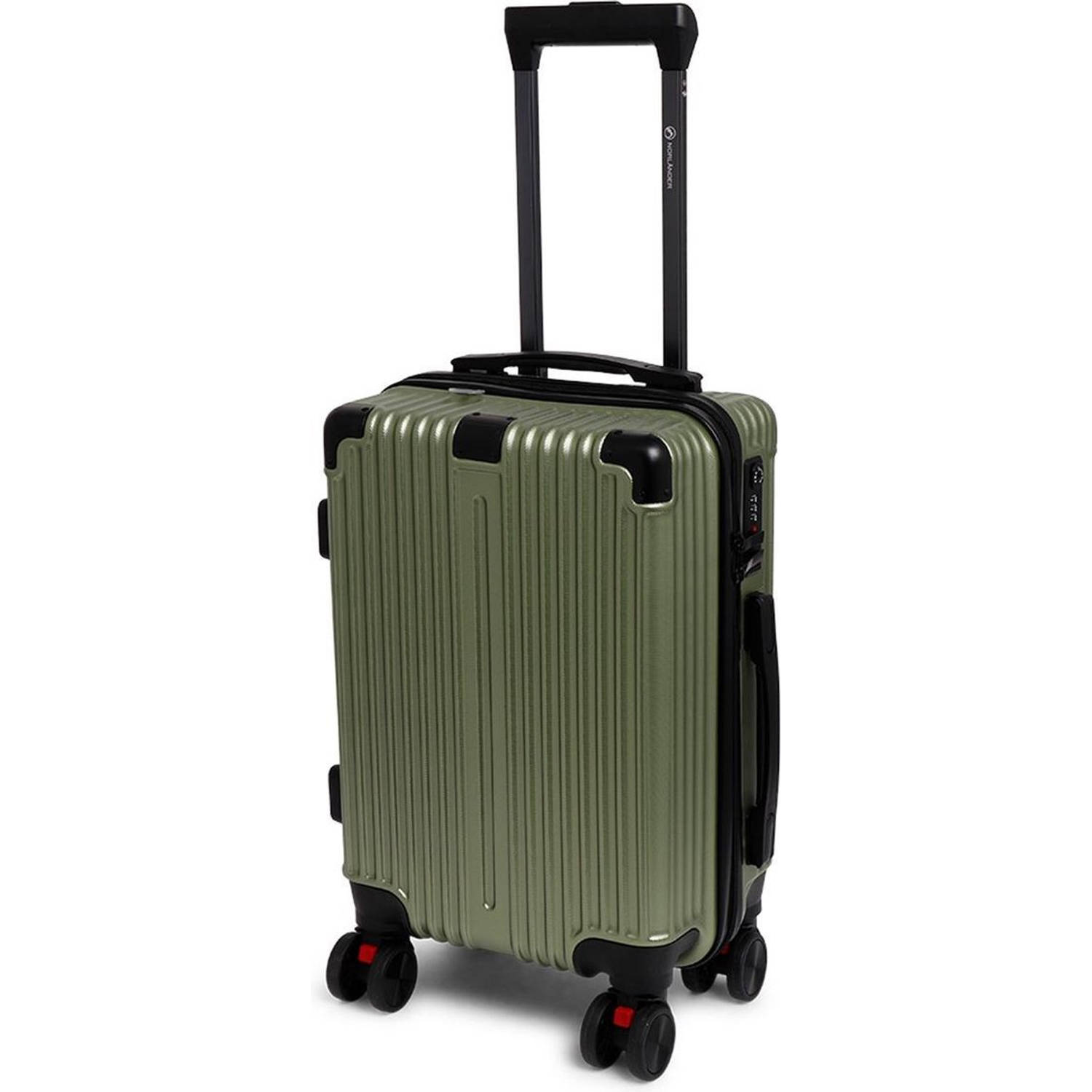 Norländer Lux Traveler Reiskoffer Handbagage Koffer 53 X 33 X 21 Cm Groen