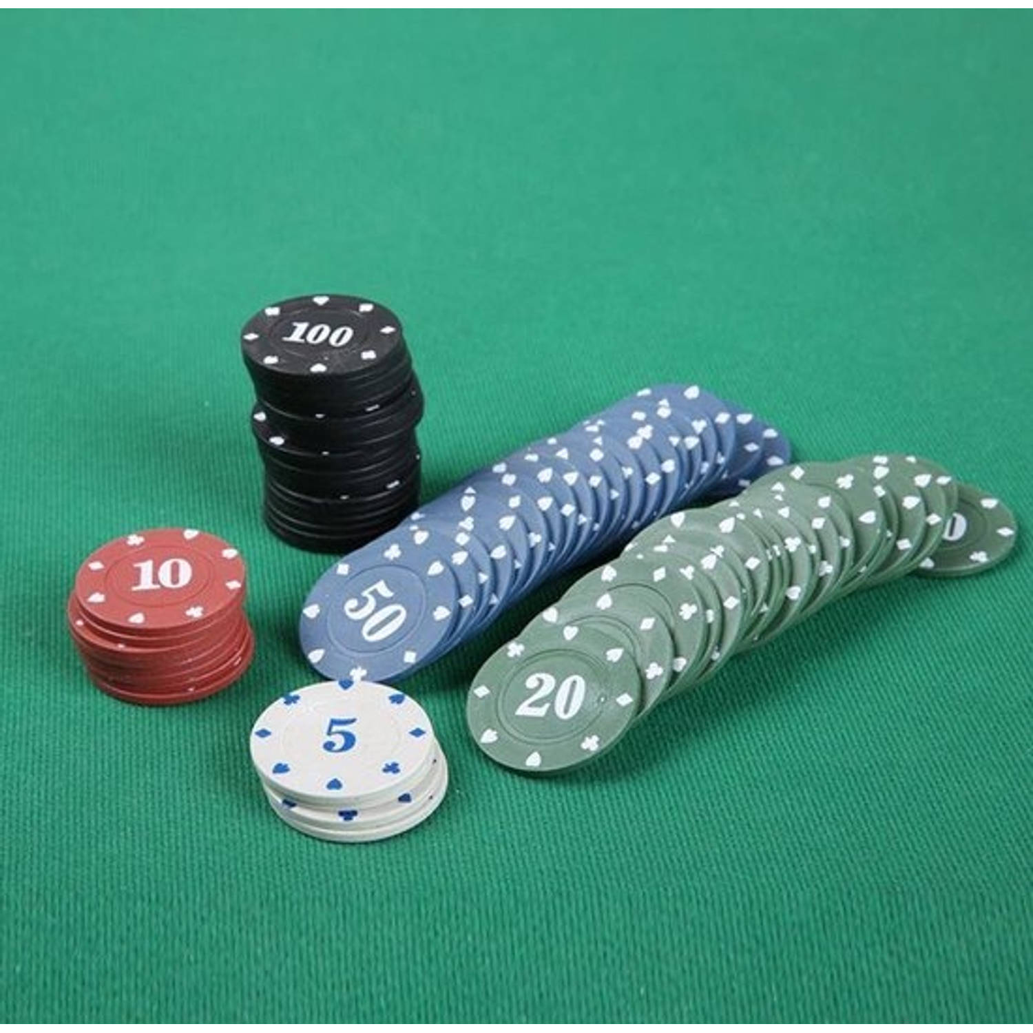 weerstand regering statisch Poker chips - Pokerset - 96 pc Poker chips - Poker set / Poker / kaartspel  / pokerspel / pokeren / casino / Pokerchips | Blokker