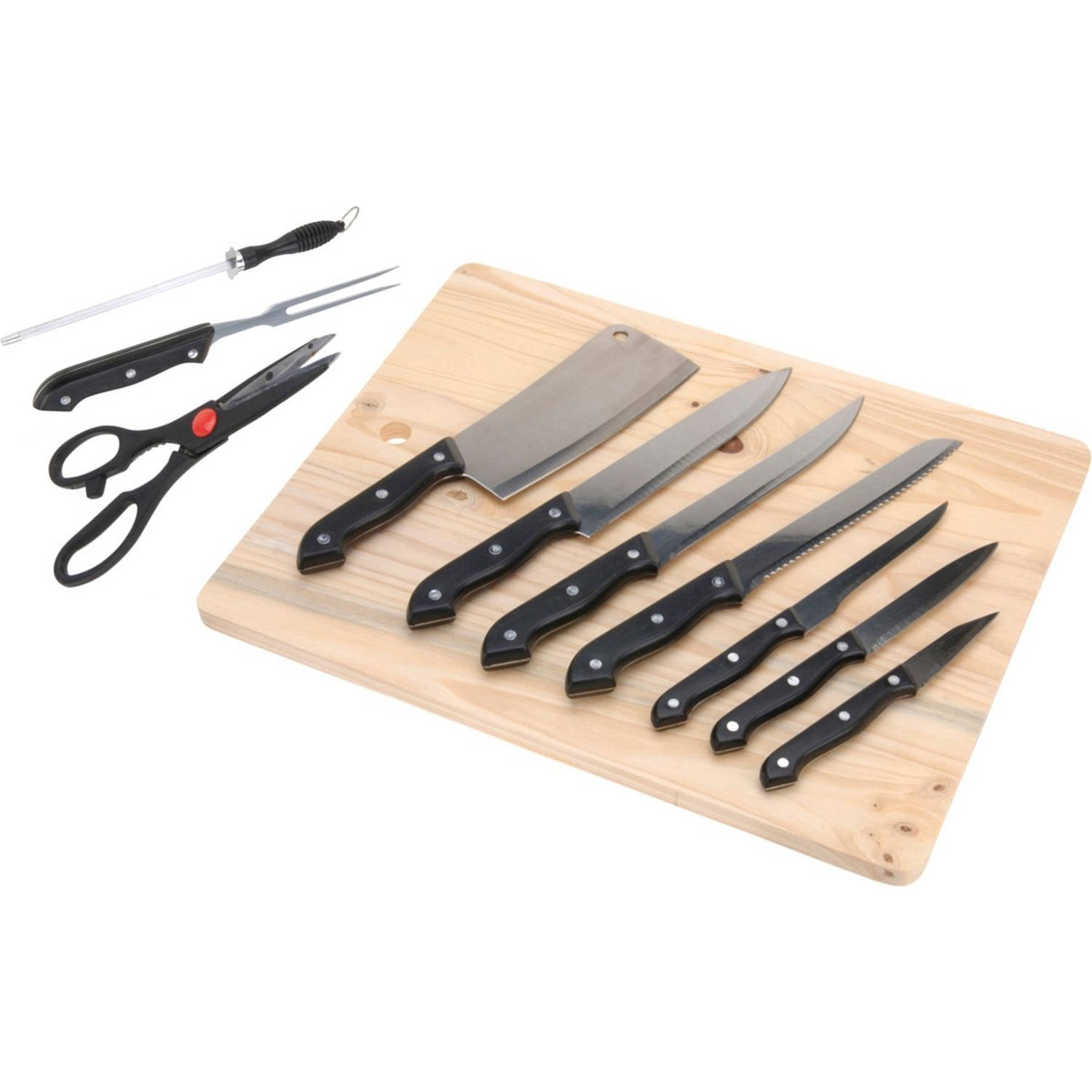 Messenset inclusief snijplank 11 Delig Knife Keukenmessen Messenset kopen Messenblok