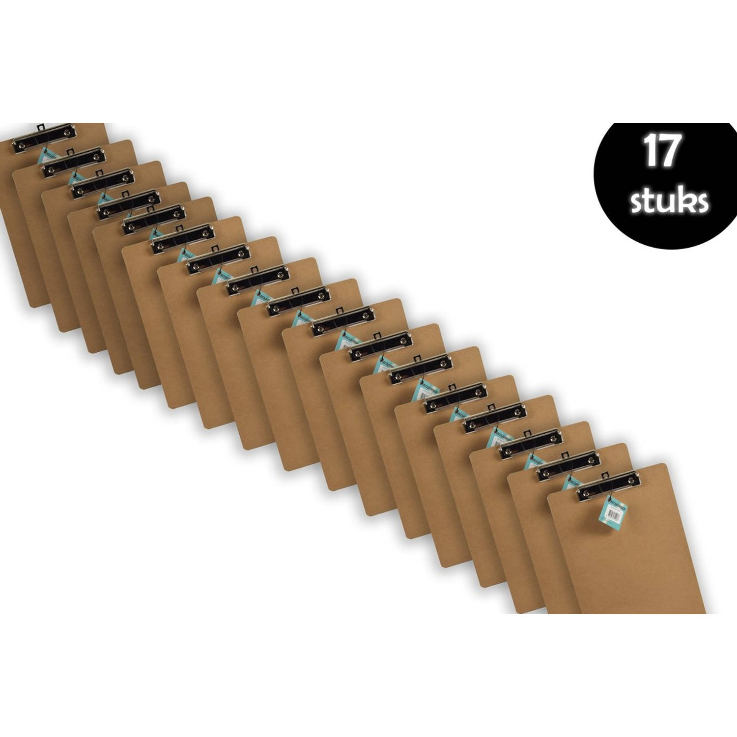 17x Klemborden - Klemborden A4 - Klemborden hout A4 31 x 22 x 1.5 cm