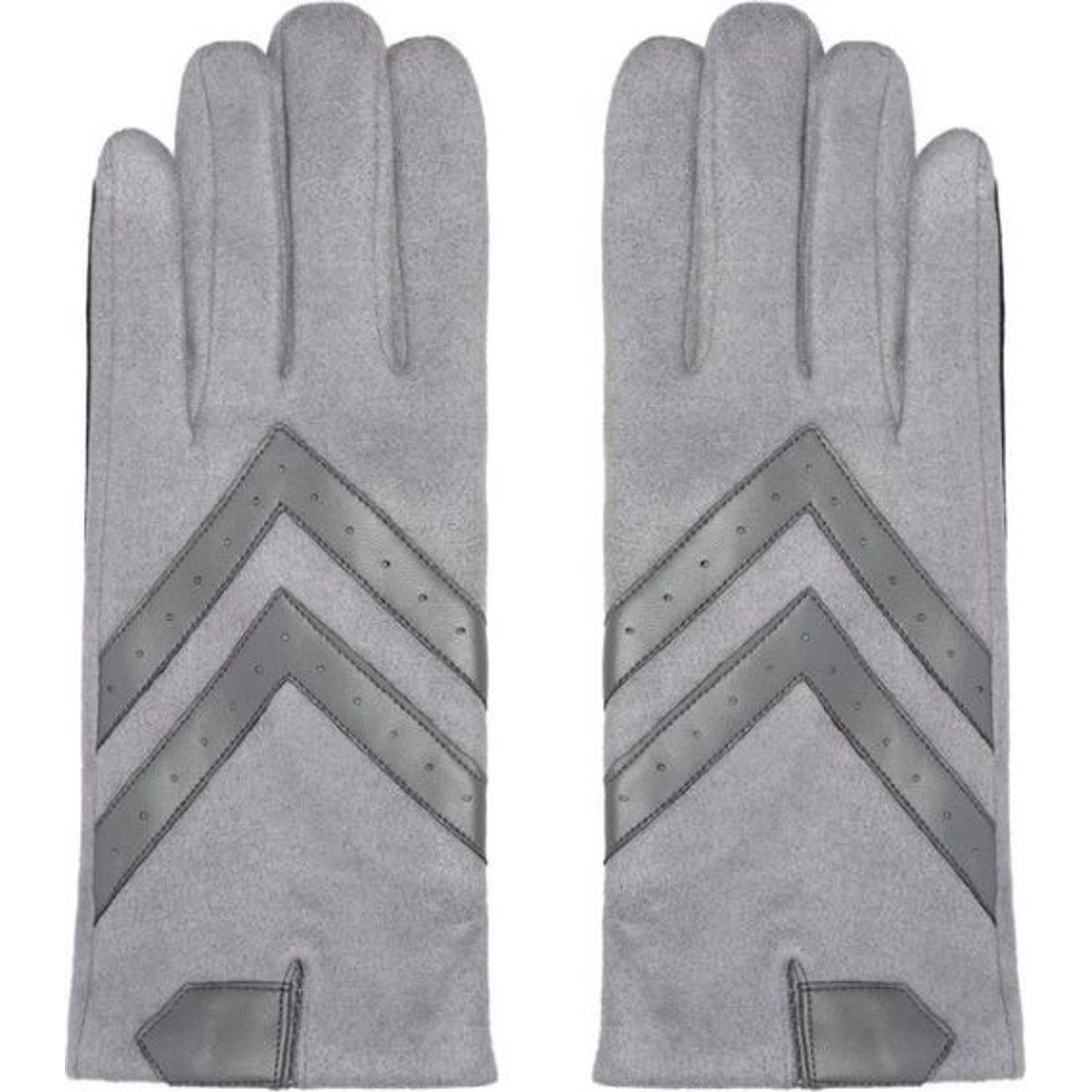 Handschoenen Dames Handschoenen Warm Touch grijs - Trendy handschoenen voor winter suède look- Touchscreen handschoenen