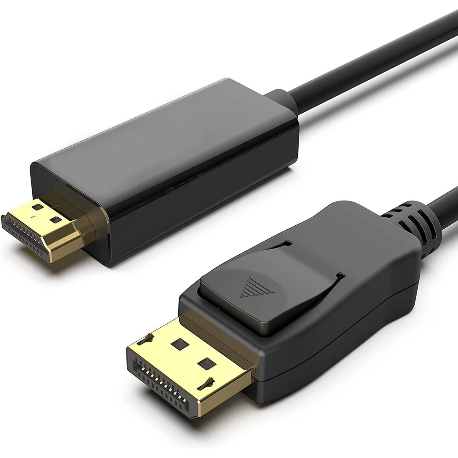 DisplayPort Naar HDMI Kabel - 1.80 meter - Zwart resolutie 3840x216- 4K 18 Gbps