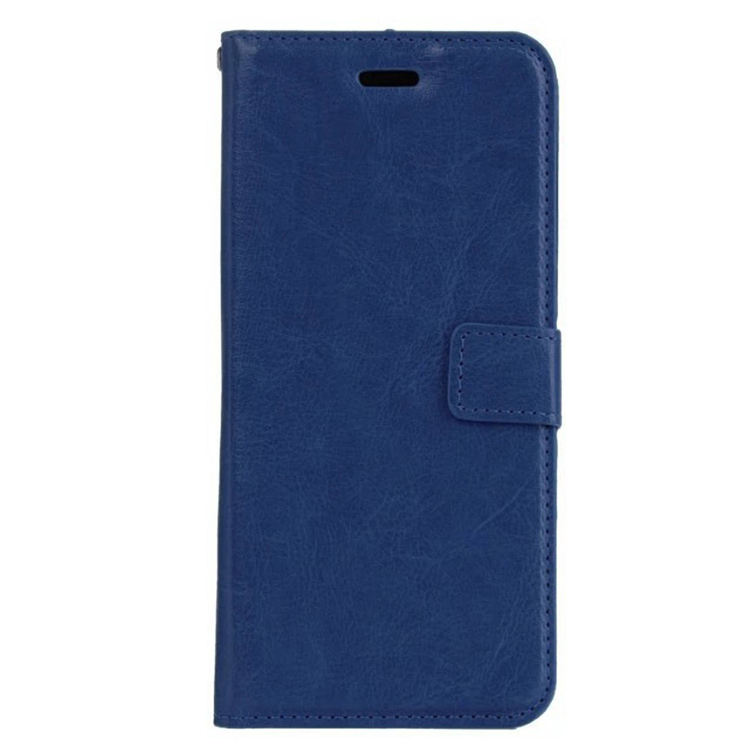 Basey Apple Iphone Se (2020) Hoesje Book Case Kunstleer Cover Hoes Donkerblauw
