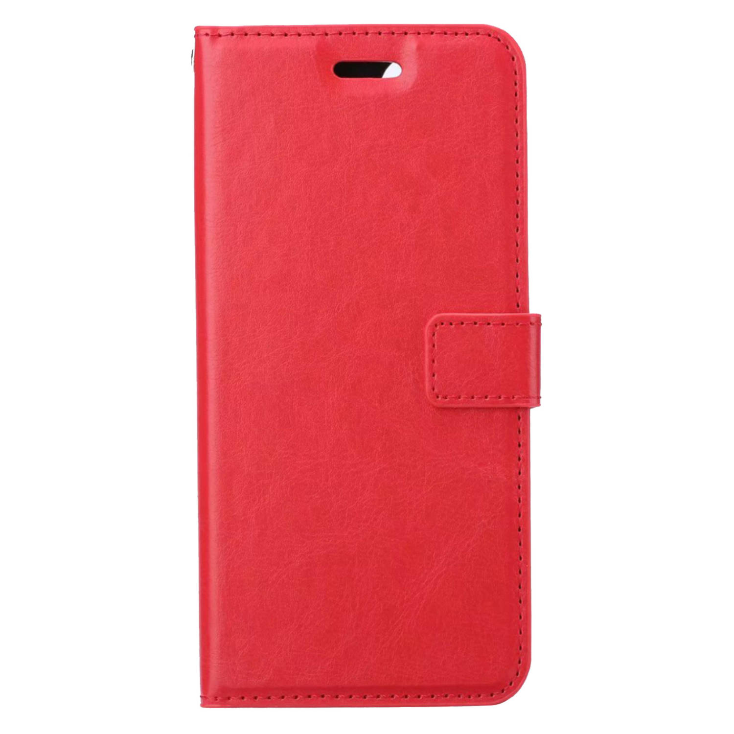 Xiaomi 12 Hoesje Bookcase Hoes Flip Case Book Cover - Xiaomi 12 Hoes Book Case Hoesje - Rood