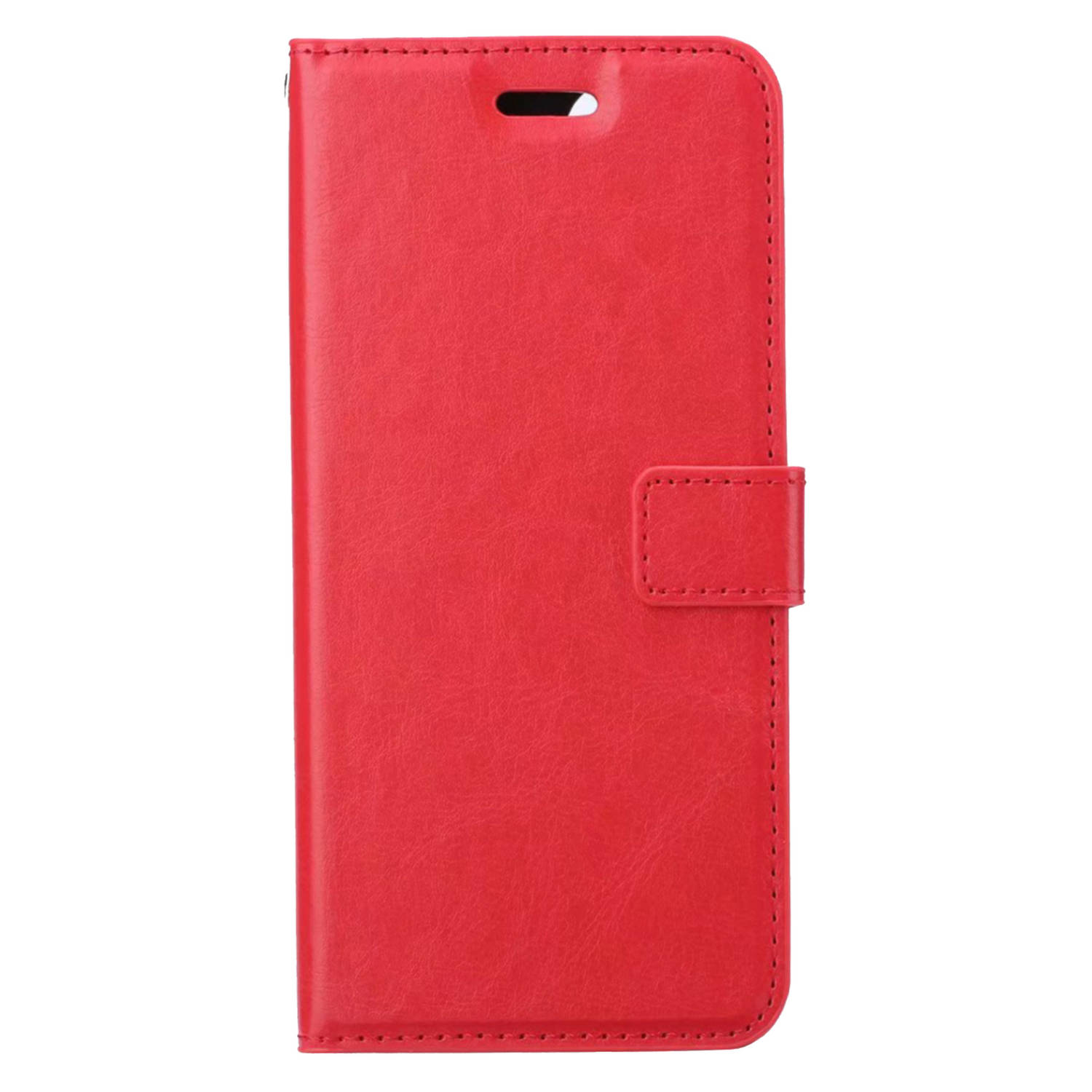 Samsung Galaxy S23 Hoesje Bookcase Hoes Flip Case Book Cover - Samsung Galaxy S23 Hoes Book Case Hoesje - Rood