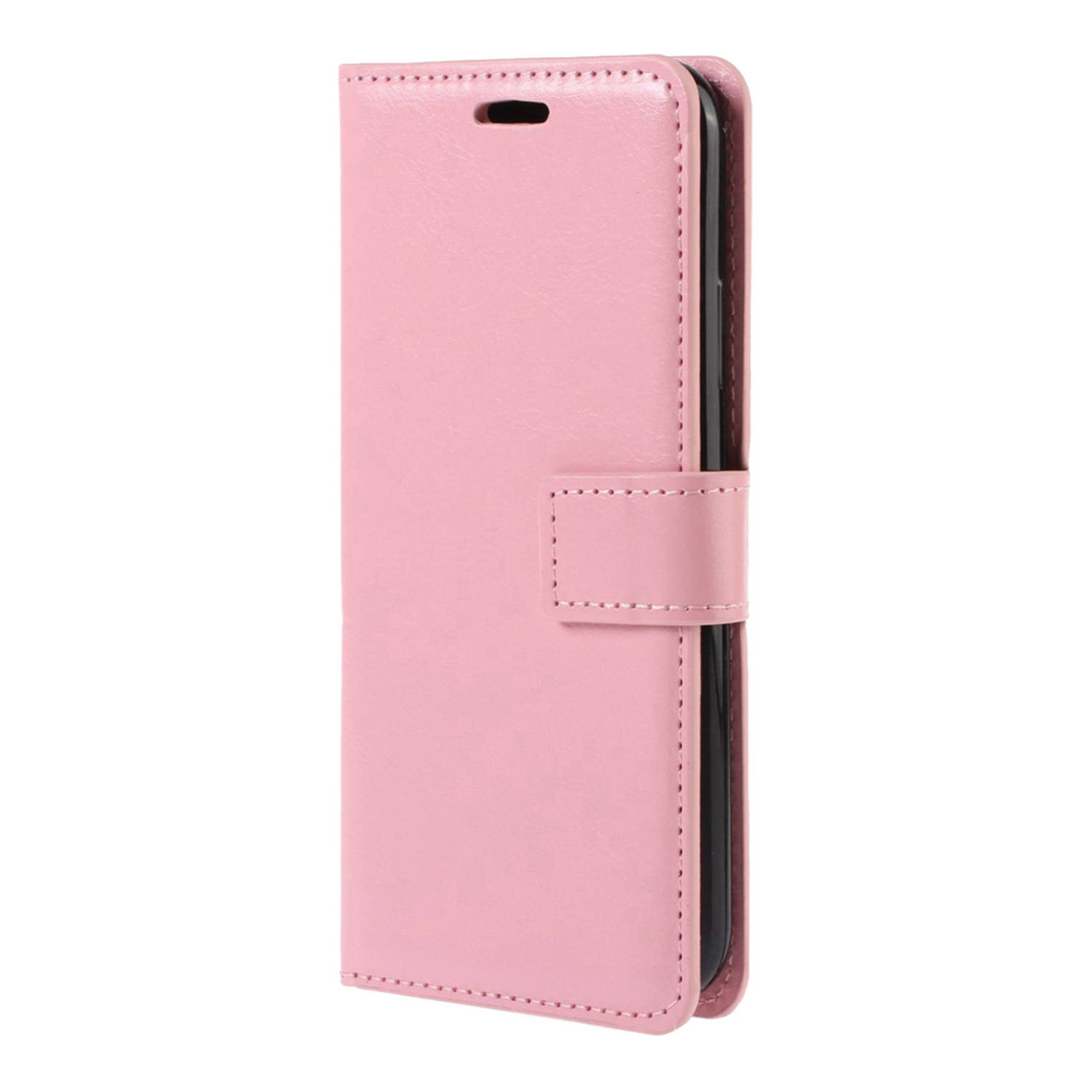 Samsung Galaxy A02s Hoesje Bookcase - Samsung Galaxy A02s Hoes Flip Case Book Cover - Samsung Galaxy A02s Hoes Book Case Licht Roze
