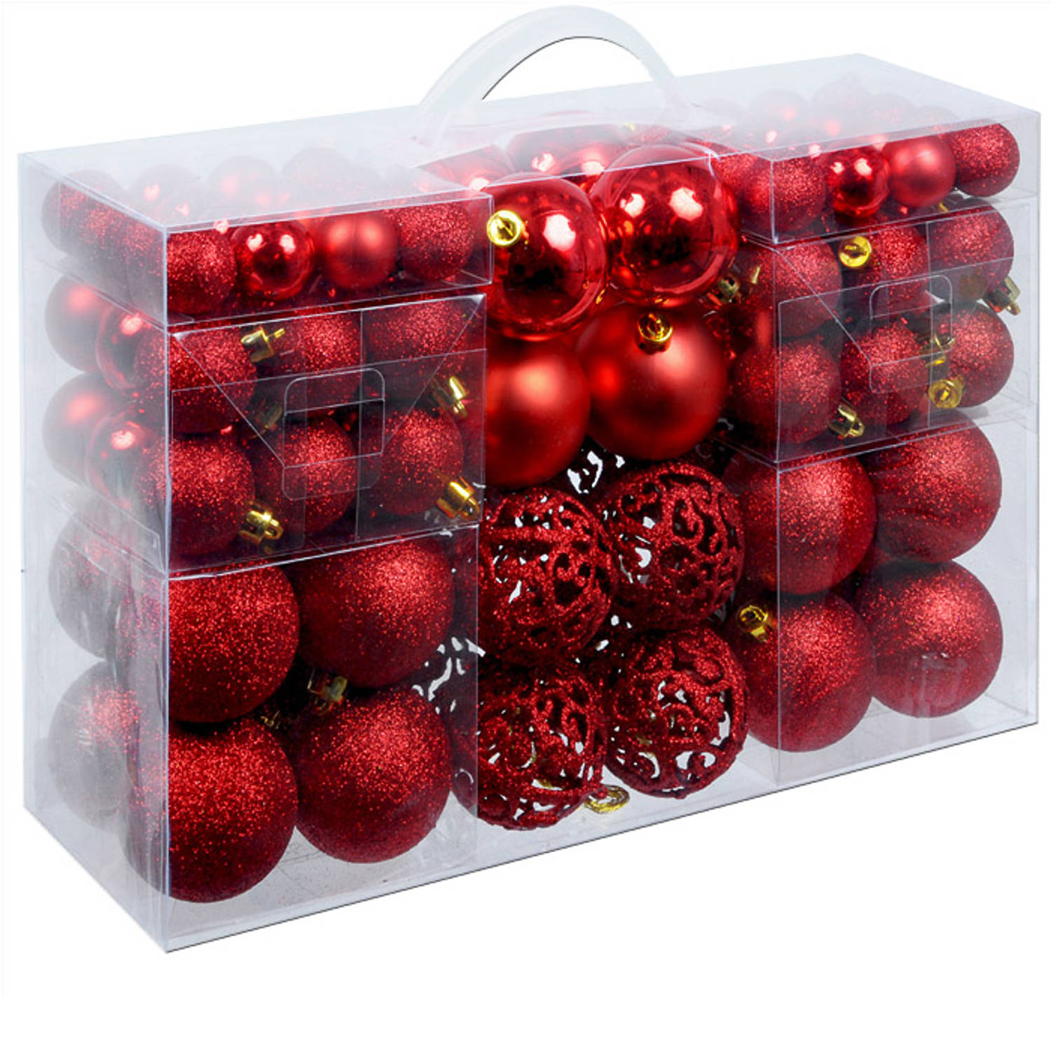 Kerstballen, rood