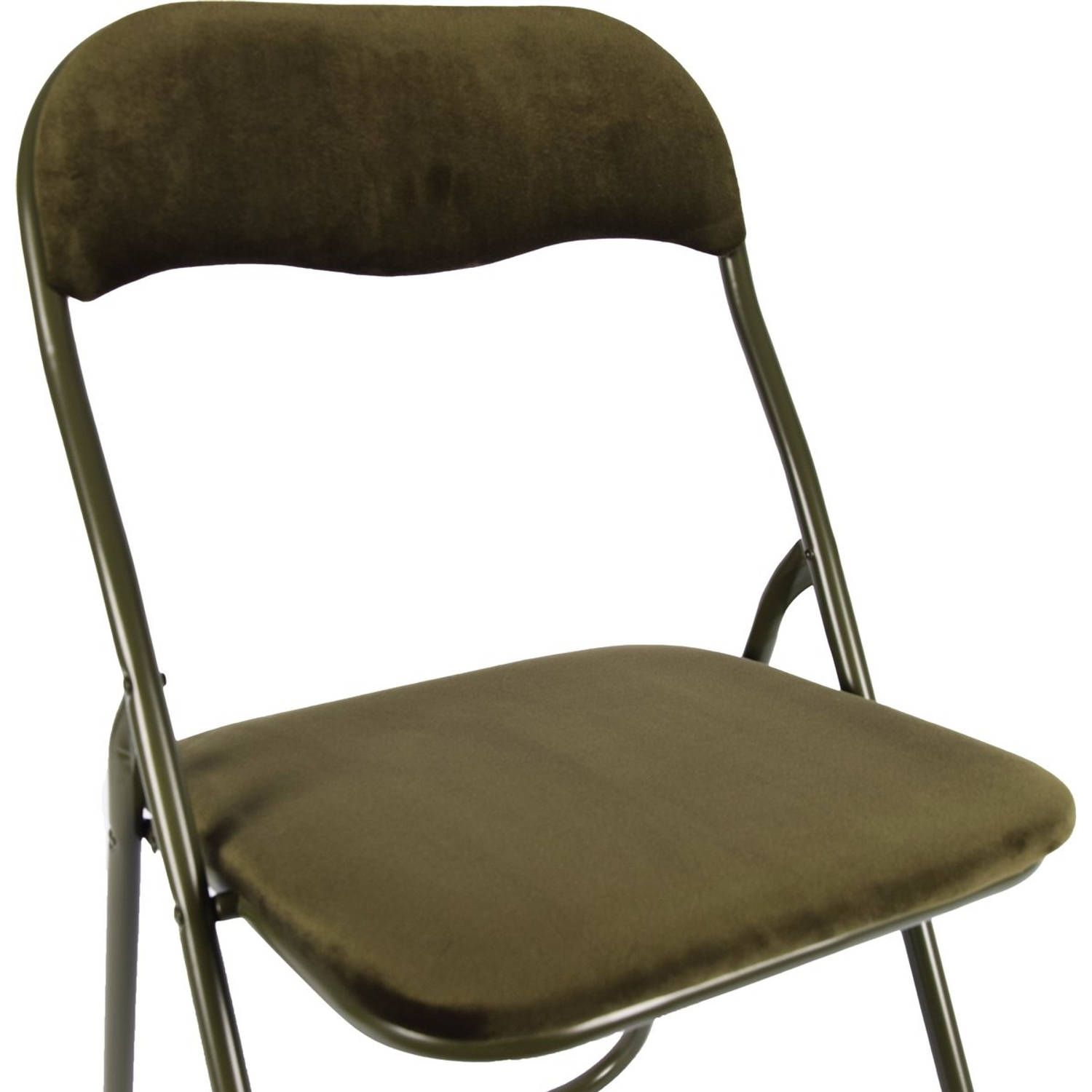 Klapstoel met zithoogte van 43 cml Vouwstoel velvet zitvlak en rug bekleed Groen
