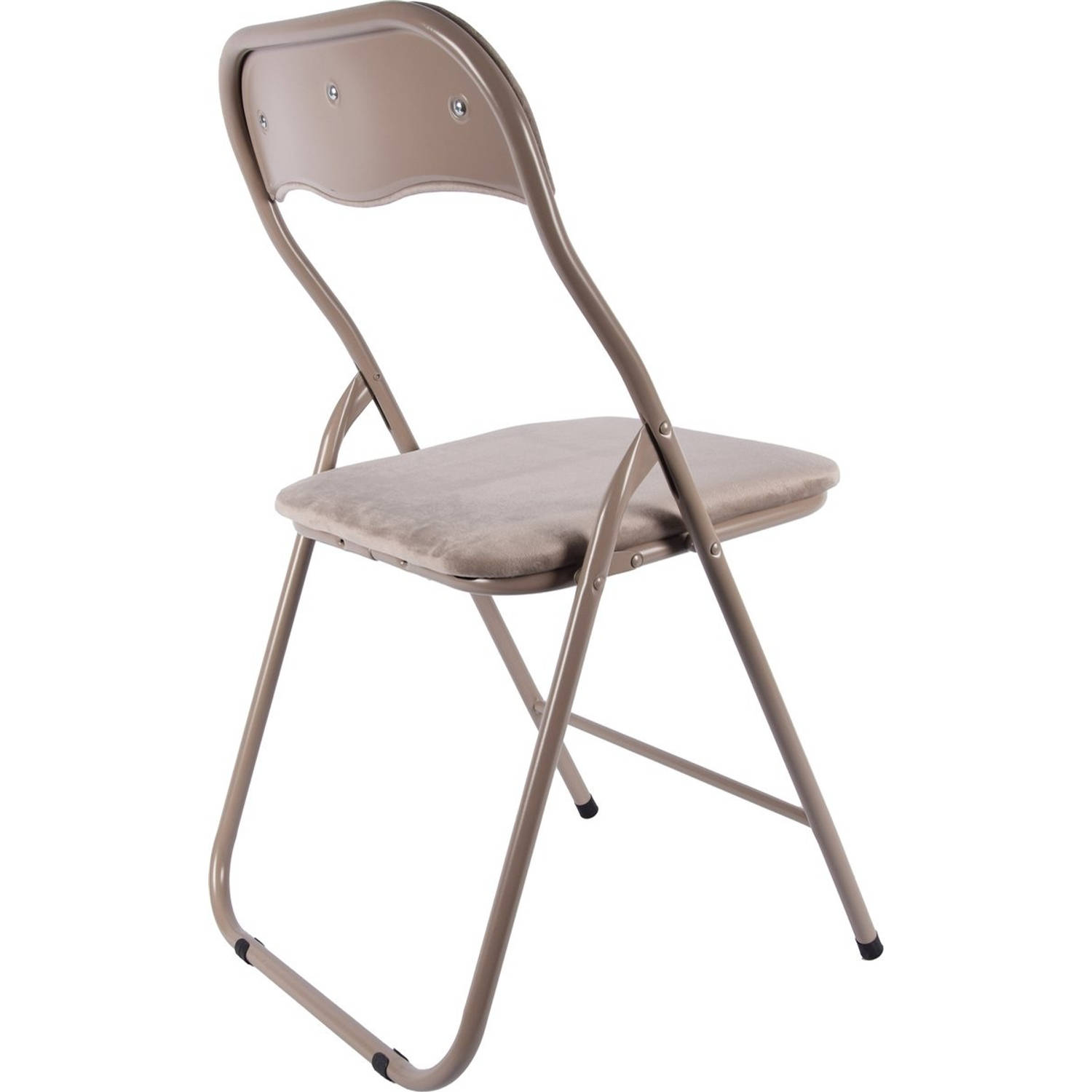 adverteren ironie Malawi 4x Klapstoel met zithoogte van 43 cm Vouwstoel velvet zitvlak en rug  bekleed - stoel- tafelstoel - klapstoel - Velvet | Blokker