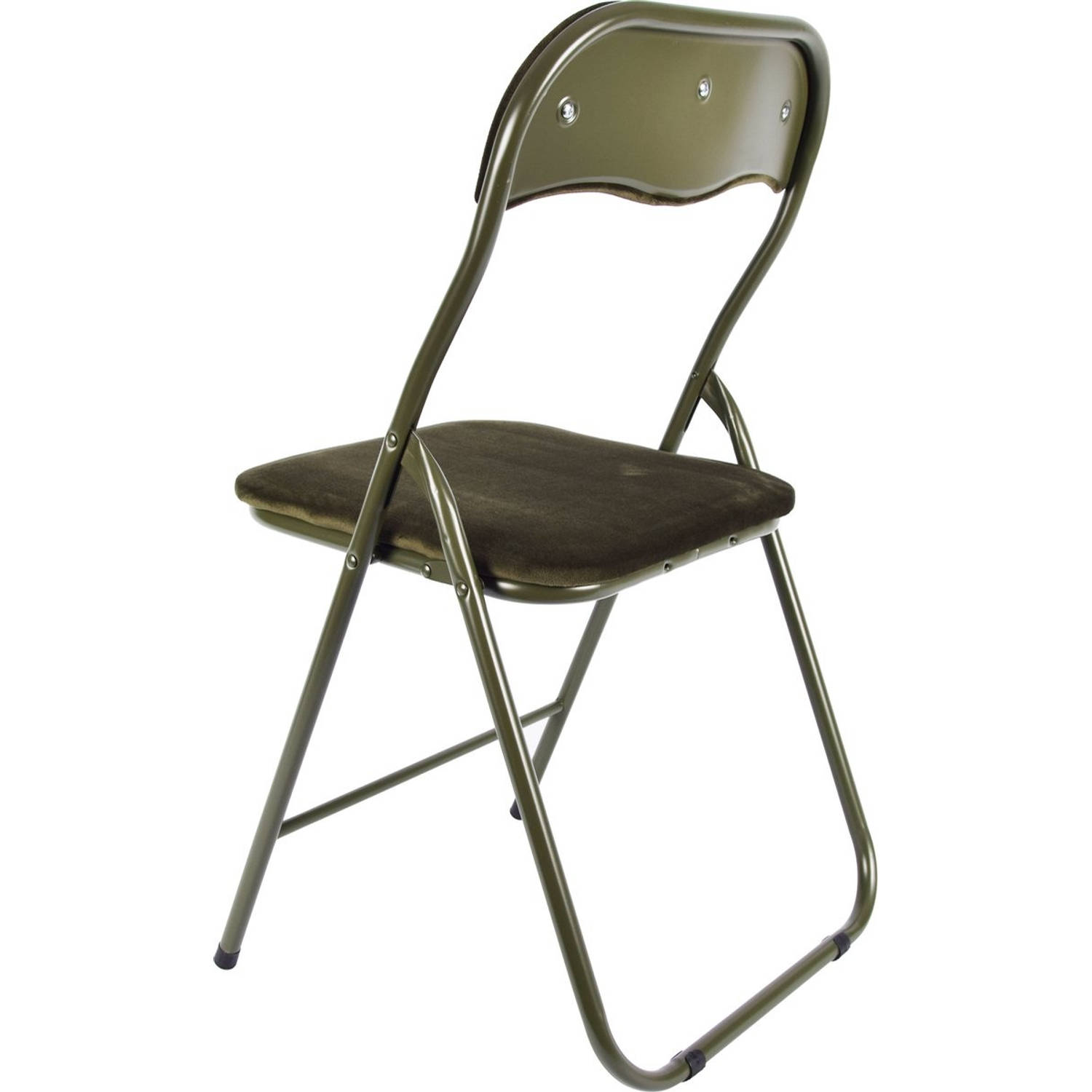 bureau Aanwezigheid ik ben trots 6x Klapstoel met zithoogte van 43 cm Vouwstoel velvet zitvlak en rug  bekleed - stoel - tafelstoel- tafelstoel - | Blokker