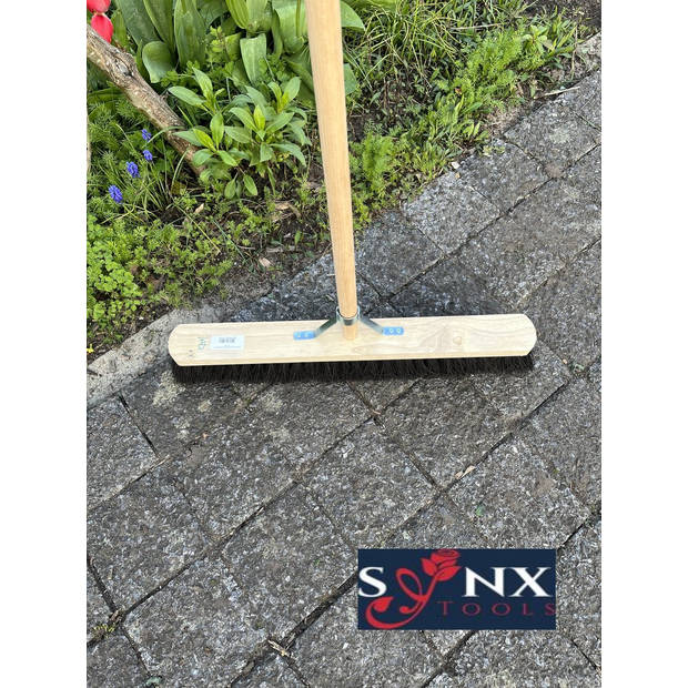 Synx Tools -Stadsbezem - Colombo Bezem - 60 CM - Natuurvezel haren - Straatbezem haren - Bezems Buiten - Schrobborstels