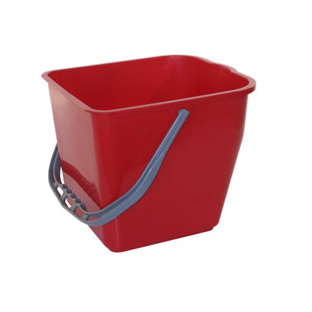 Synx Tools - Emmer - voor mop en werkwagen - rood - 15 liter -schoonmaak