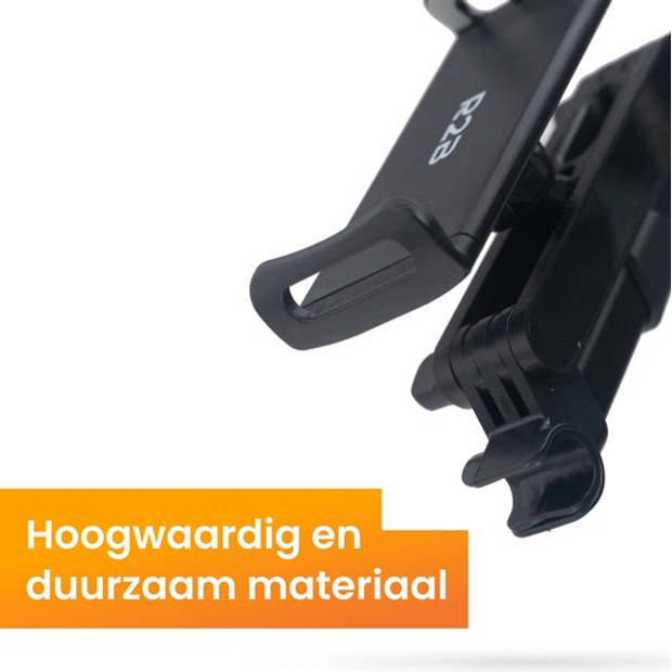 R2B Tablet houder auto hoofdsteun met verstelbare arm - Tablethouder voor Tablet, telefoon en meer! - Model Nijmegen