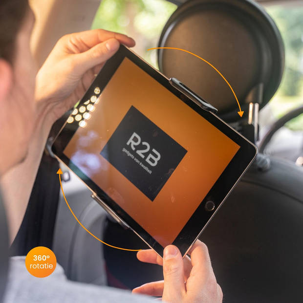 R2B Tablet houder auto hoofdsteun met verstelbare arm - Telefoonhouders auto - Tablethouder - Gsm houder auto