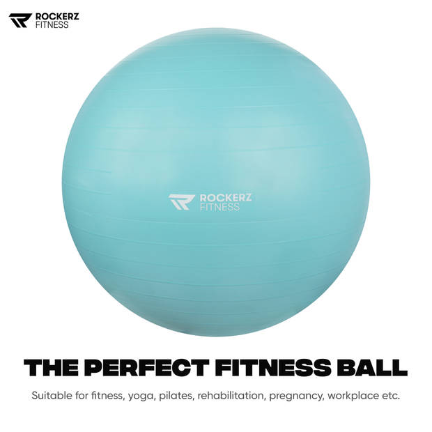 Fitnessbal - Yoga bal - Gymbal - Zitbal - 65 cm - Kleur: Turquoise
