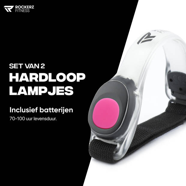 Hardloop verlichting - Hardloop lampjes - LED - Roze - Voor om je armen