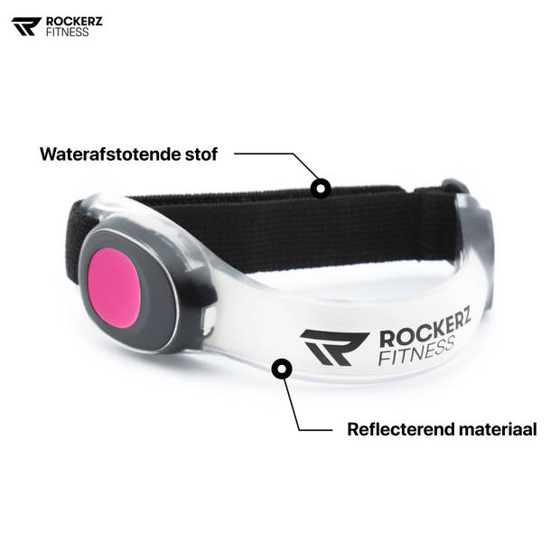 Hardloop verlichting - Hardloop lampjes - LED - Roze - Voor om je armen