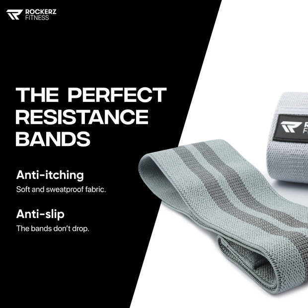 Weerstandsband - Resistance band - Fitness elastiek - 3 Stuks - Zwart