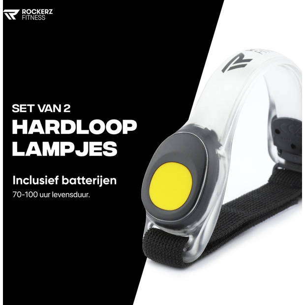 Rockerz Fitness® - Hardloop verlichting - Hardloop lampjes incl batterijen - Water resistant - Geel