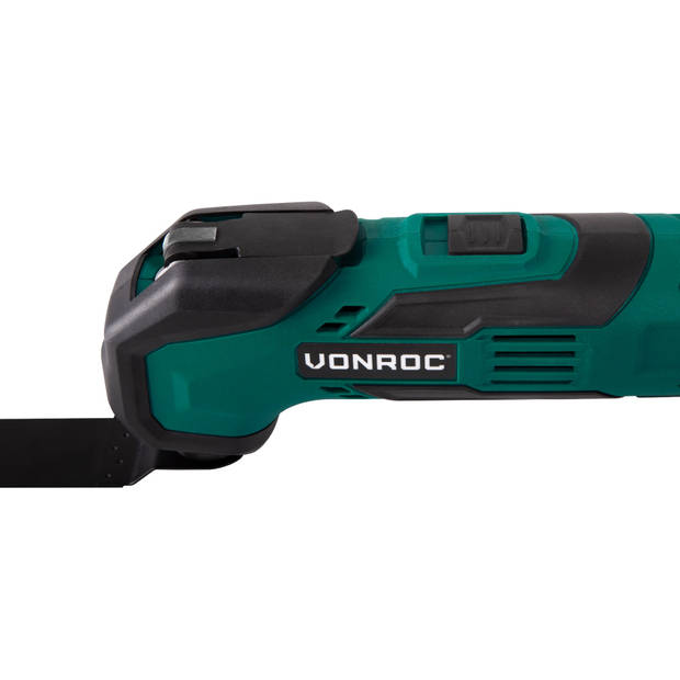 VONROC Accu Multitool – VPower 20V – Oscillerend – Incl. 4.0Ah accu, sneloplader & accessoires