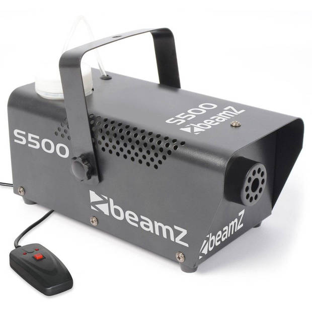 Disco set - BeamZ metalen 500W rookmachine met rood/groene laser