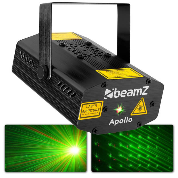 Complete lichtset - BeamZ plug and play lichtset met laser, LED lichteffect en rookmachine voor een geslaagd feest