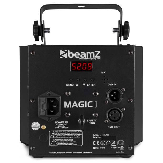 BeamZ Magic1 3-in-1 lichteffect met LED Derby, Blacklight en Stroboscoop