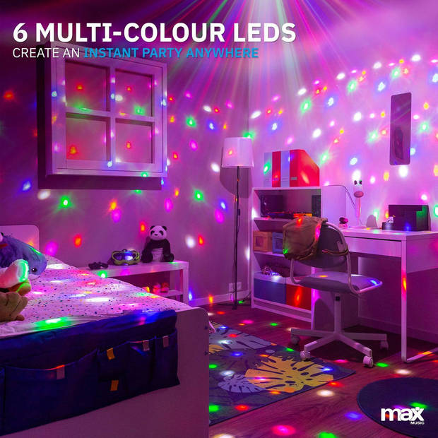 MAX Jelly Discobal - Feestverlichting met 6 Kleuren - Auto- en muziekgestuurd