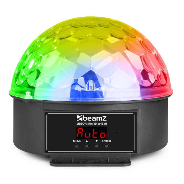 Mini LED Discobal met Afstandsbediening - BeamZ JB90R - DMX en Muziekgestuurd