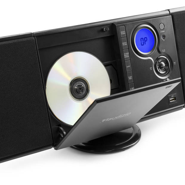 Hifi Stereo Set met CD Speler en FM Radio - Audizio Reims - USB - 40 W - Bluetooth - Zwart