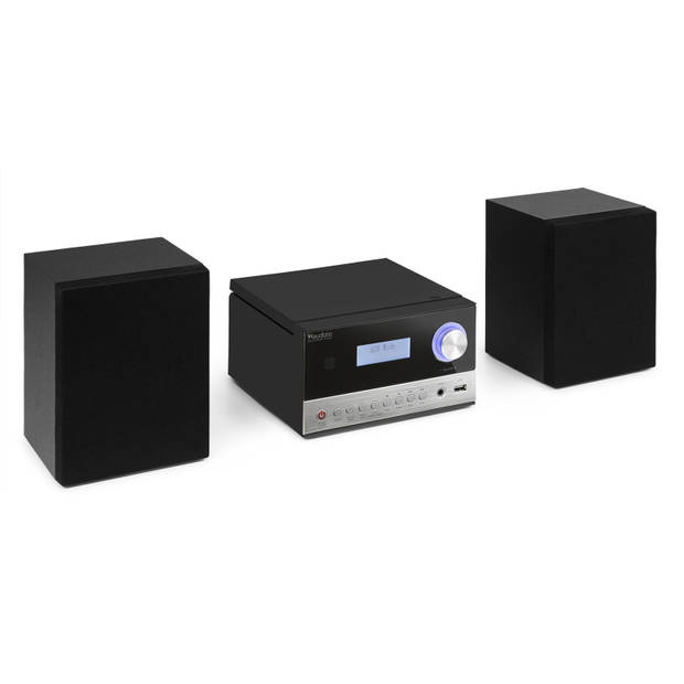 Hifi Stereo Set met CD-speler en Radio - Audizio Arles - Bluetooth - Wekker