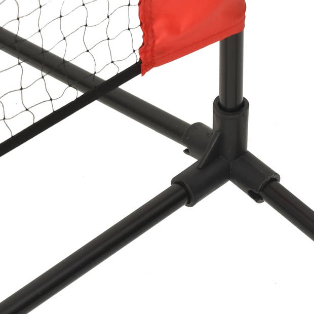 vidaXL Tennisnet 600x100x87 cm polyester zwart en rood