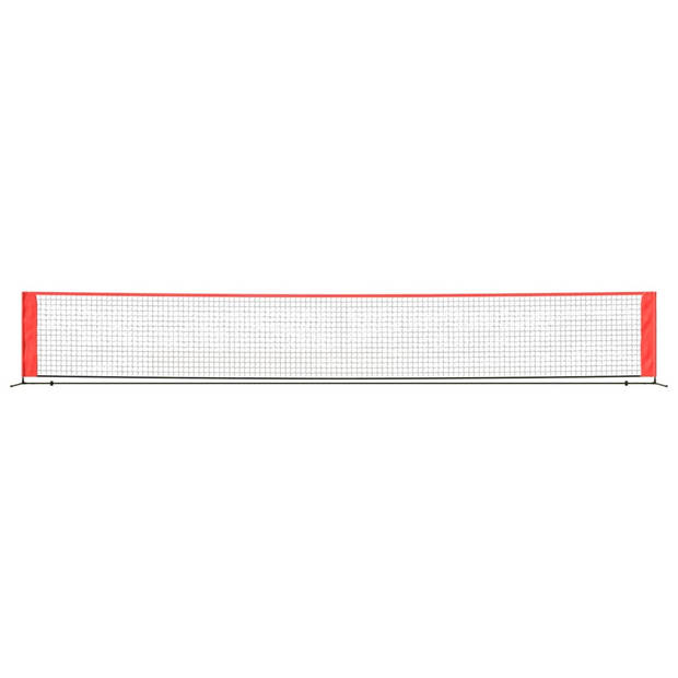 vidaXL Tennisnet 600x100x87 cm polyester zwart en rood