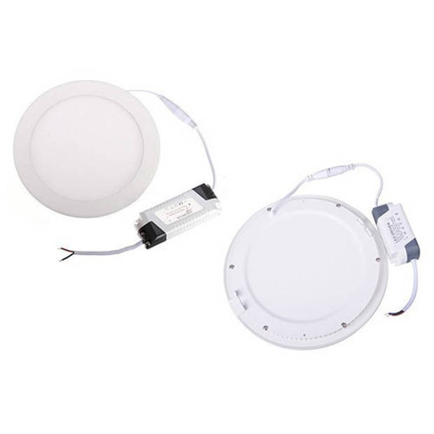 LED Downlight Slim - Inbouw - 6W - Helder/Koud Wit 6400K - Rond - Mat Wit - Aluminium - Ø120mm