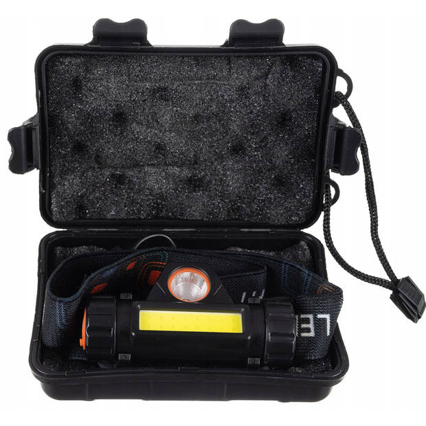 Hoofdlamp - Maxozo Trihon - USB Oplaadbaar - 2 Lichtstanden - 250 Meter Bereik - Waterdicht - Verstelbaar