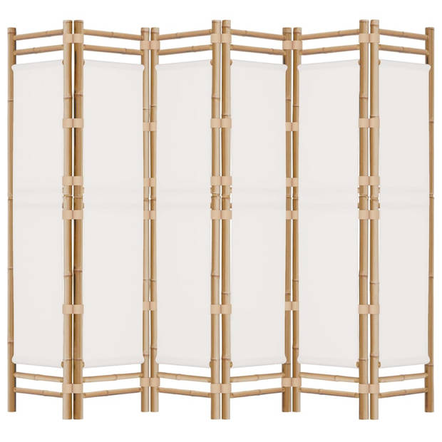 "The Living Store Kamerscherm Bamboe 240x180 cm - inklapbaar - crémewit"