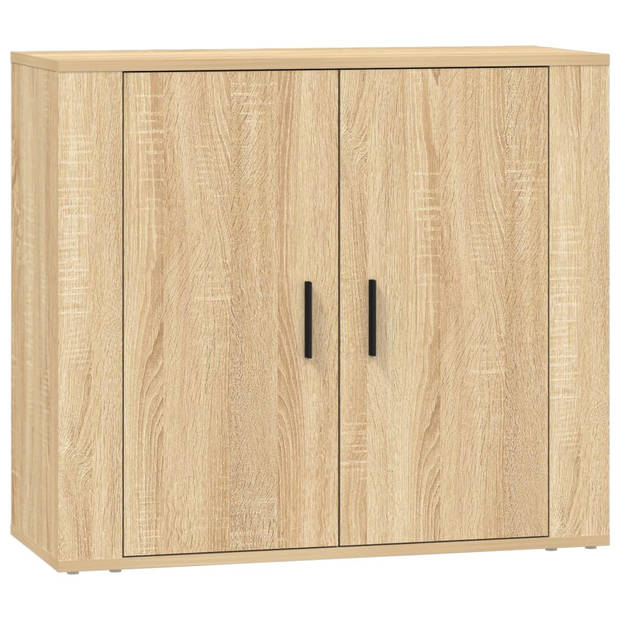 The Living Store Dressoirs - Dressoir - 80 x 33 x 70 cm - Sonoma Eiken