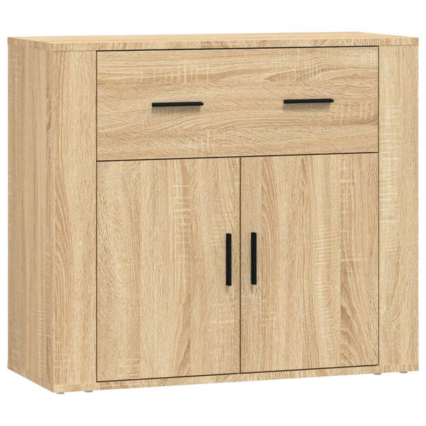 The Living Store Dressoirs - Dressoir - 80 x 33 x 70 cm - Sonoma Eiken