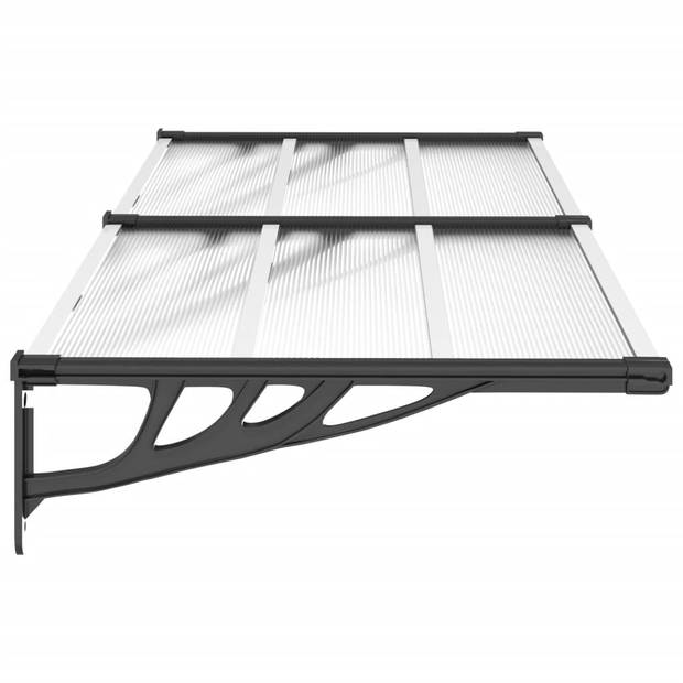 vidaXL Deurluifel 199x90 cm polycarbonaat zwart en transparant